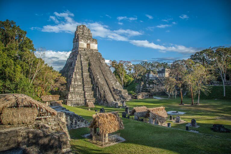 Great Jaguar Temple at the Pre-Colombian Mayan ruins at Tikal