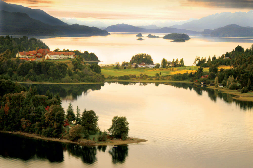 Lake District at sunset, during luxury Argentina tour
