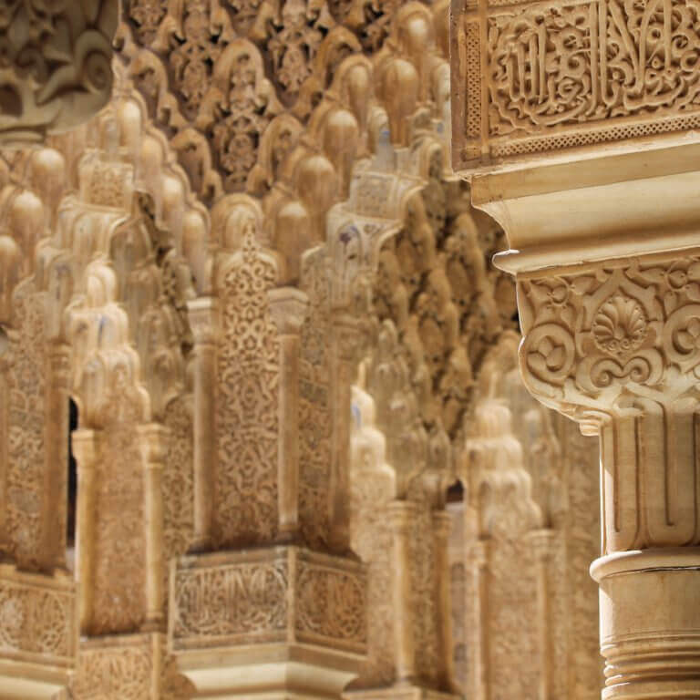 close up view of the alhambra during exclusive access tour on luxury spain trip