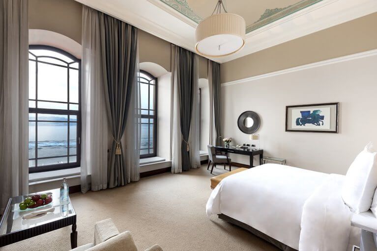 Suite with river view at the Four Seasons hotel in Istanbul, Turkey