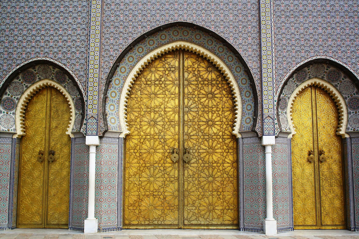 Visiting the Royal Palace in Fes during private Morocco tour