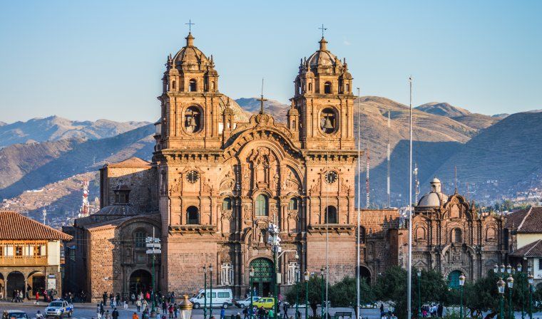 Cusco main square bathed in light during luxury Peru trip