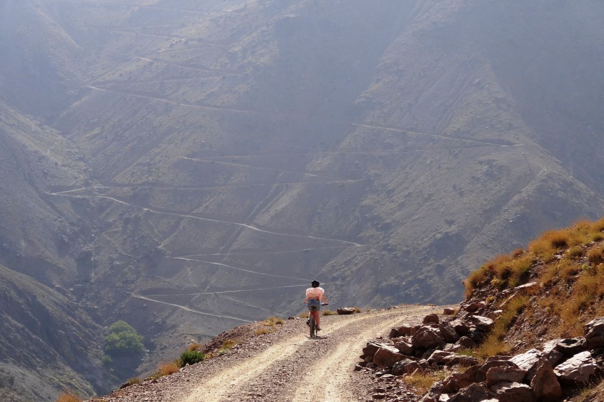 Outdoor biking adventure in Morocco's High Atlas Mountains