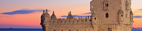 Tower of Belem at sunset in Lisbon during luxury Portugal trip