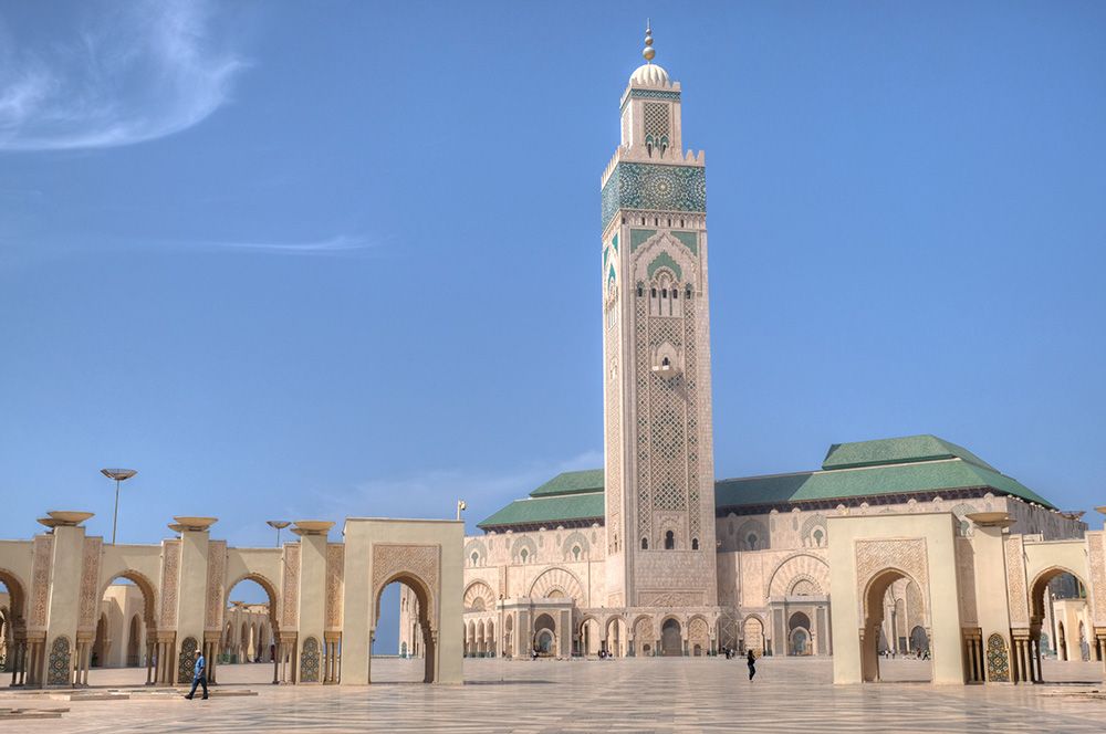 View of King Hassan II Mosque in Casablanca