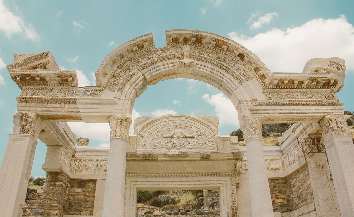 Ruins of Temple of Artemis in Ephesus, Turkey