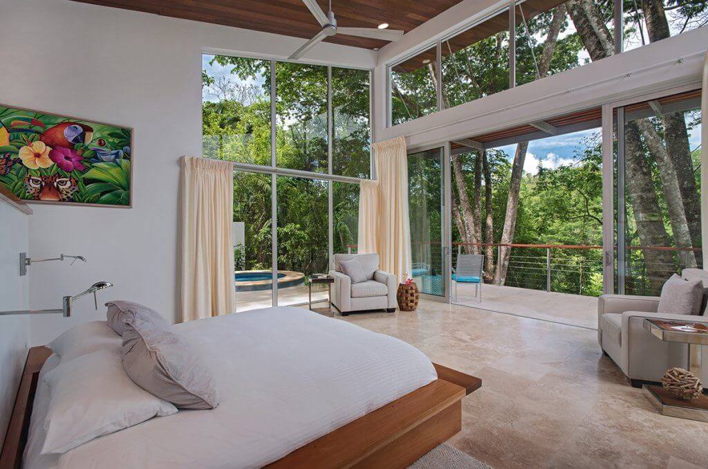 Spacious bedroom in the private villa at Chaa Creek, a recommended property for a Belize luxury tour