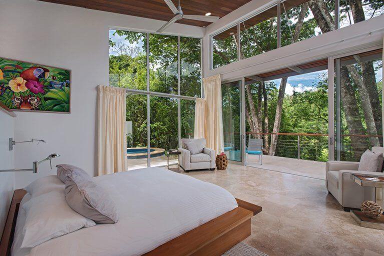 Spacious bedroom in the private villa at Chaa Creek, a recommended property for a Belize luxury tour