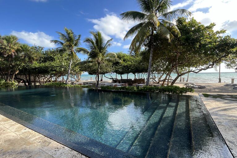 Enjoy ocean views from outdoor pool at the Itz'ana Resort in Belize