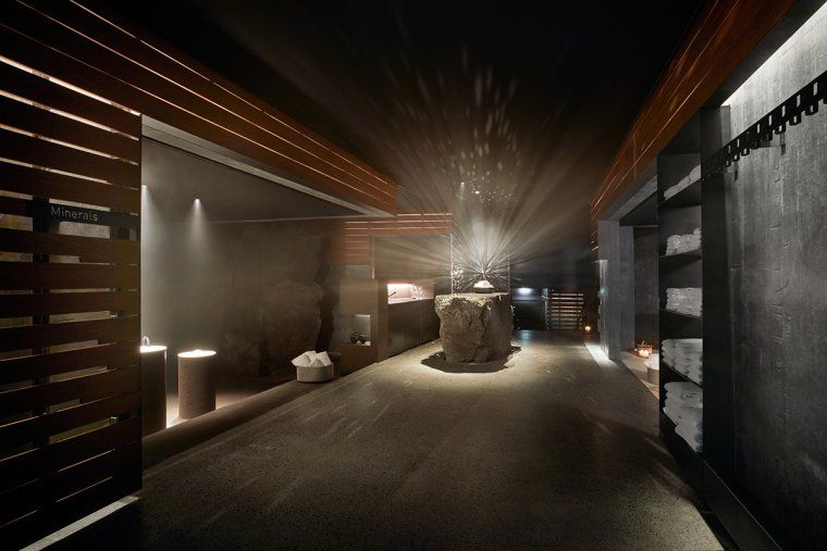 Interior view of the spa at the Blue Lagoon Retreat in Iceland