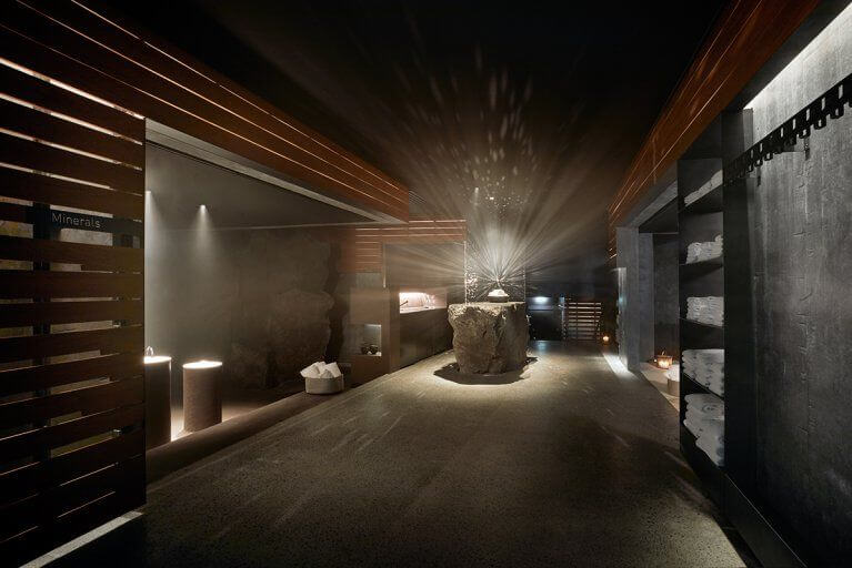 Interior view of the spa at the Blue Lagoon Retreat in Iceland