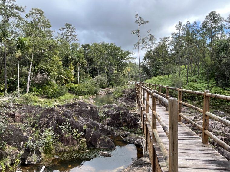 Bridge to Xunantunich in Belize