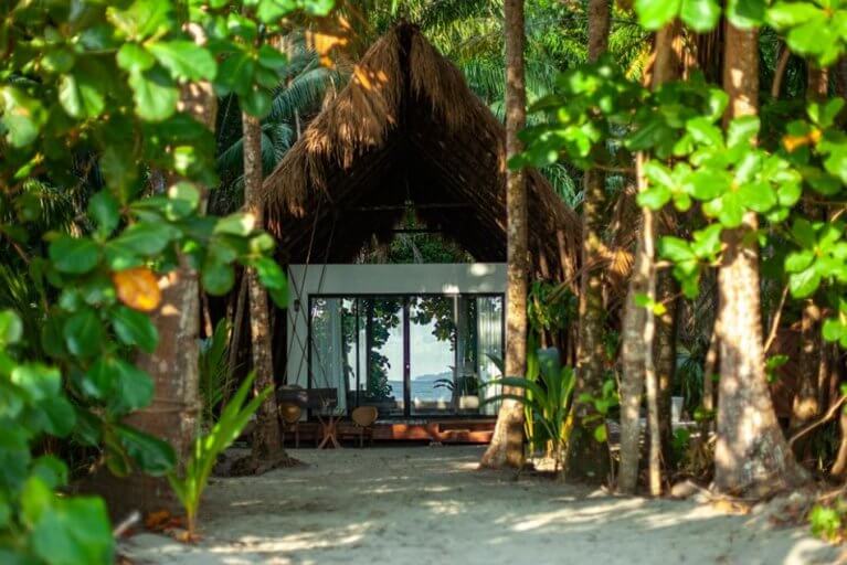 Luxury beachfront casita at Isla Palenque resort in Panama