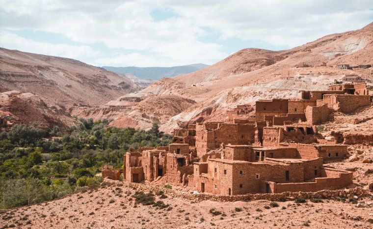 View of the skoura valley during an outdoor adventure in Morocco