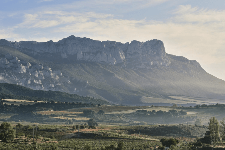 Stunning landscapes in La Rioja, Spain with mountains and vineyards