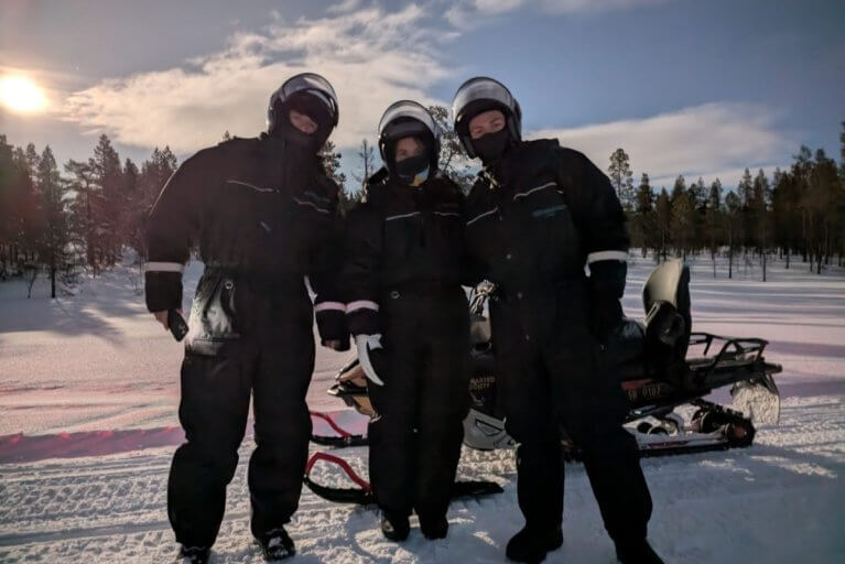 Travelers embarking on a bespoke itinerary of epic winter outdoor adventures in Alta in Northern Norway