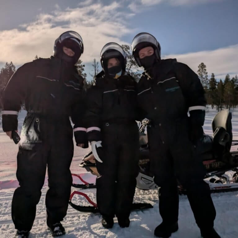 Travelers embarking on a bespoke itinerary of epic winter outdoor adventures in Alta in Northern Norway
