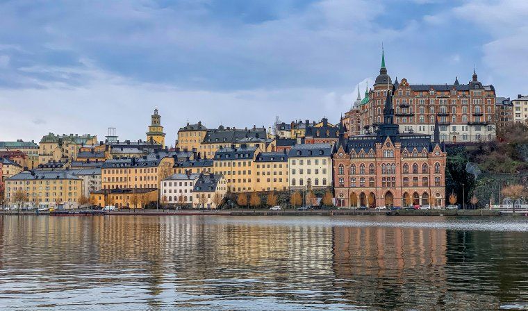 View of Stockholm in Sweden on bright day