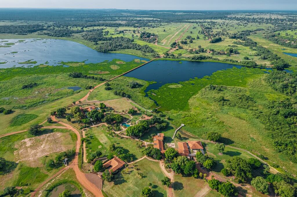 Aerial view of Caiman Luxury Lodge