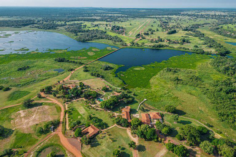 Aerial view of Caiman Luxury Lodge