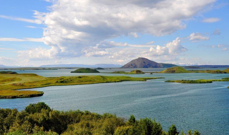 View of Höfði Peninsula in Northern Iceland