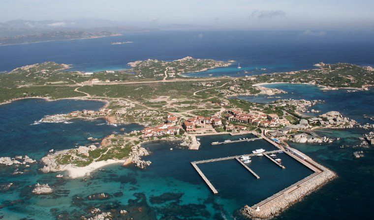 Aerial view of Lavezzi Archipelago in Corsica