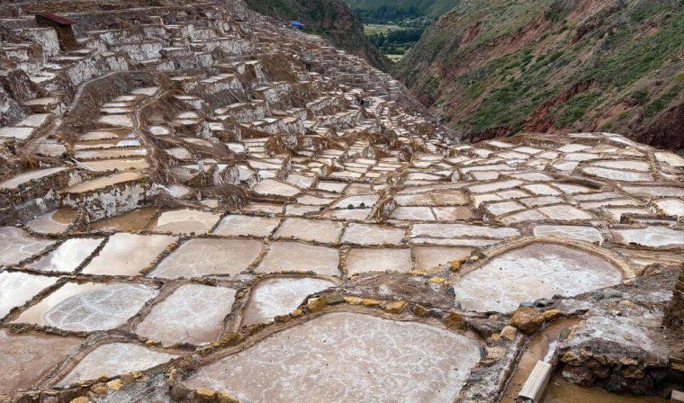 View of the Maras Salt Flats in Peru during luxury tour with advisors