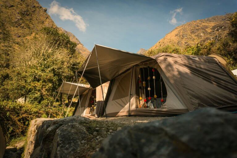 Spacious, luxury tent along Inca Trail to Machu Picchu