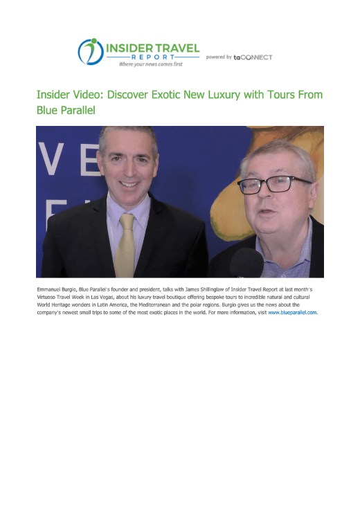 Emmanuel Burgio talks to James Shillinglaw about luxury travel