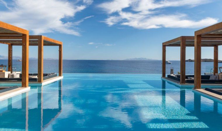 View of Santa Marina in Mykonos