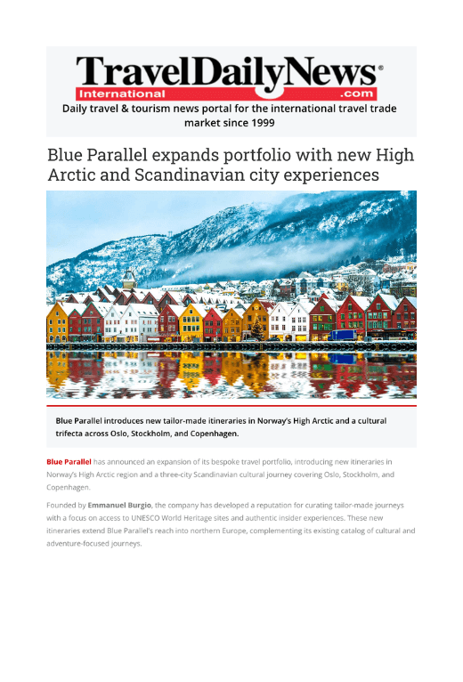 Blue Parallel launches new luxury tours to Scandinavia