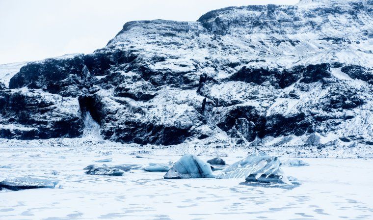 View of Sólheimajökull glacier in Iceland during private trekking excursion