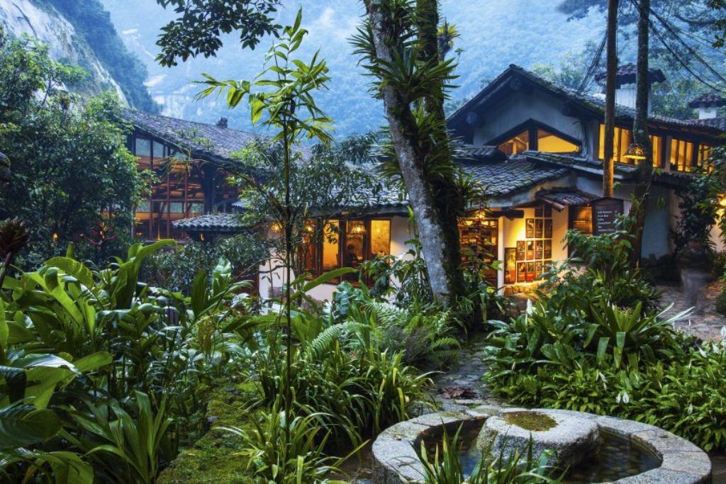 Gardens at Inkaterra luxury hotel at Machu Picchu in Peru