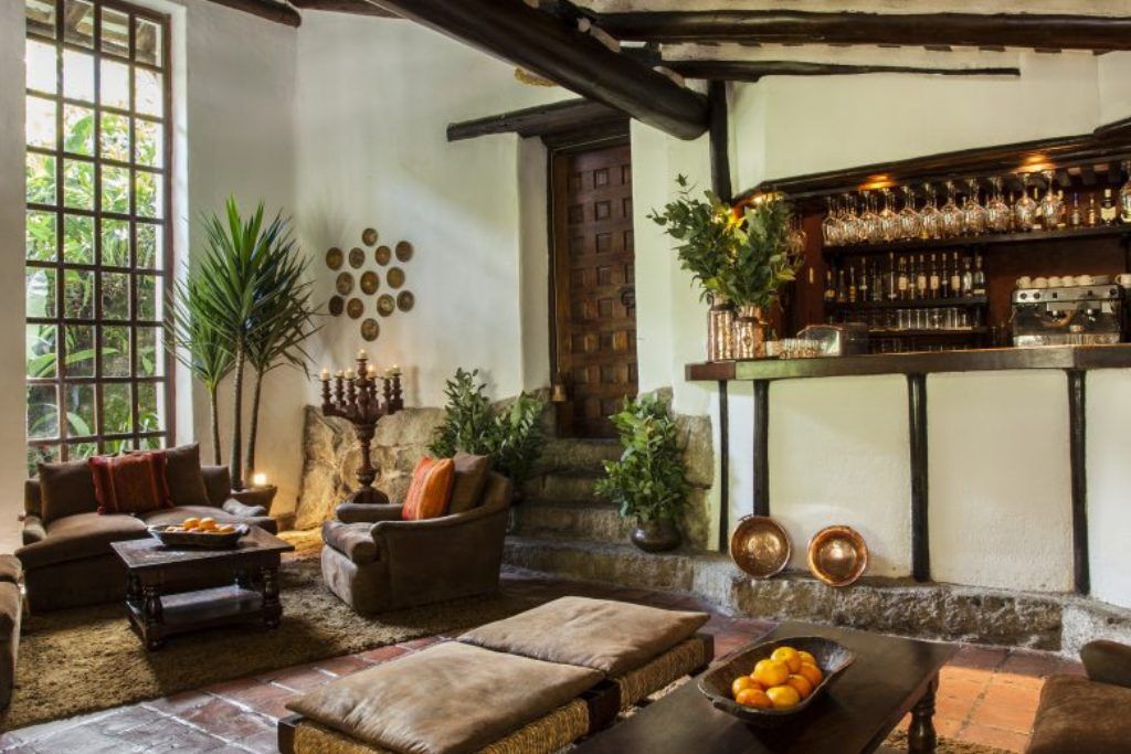 Beautiful interior of room at Inkaterra hotel in Peru