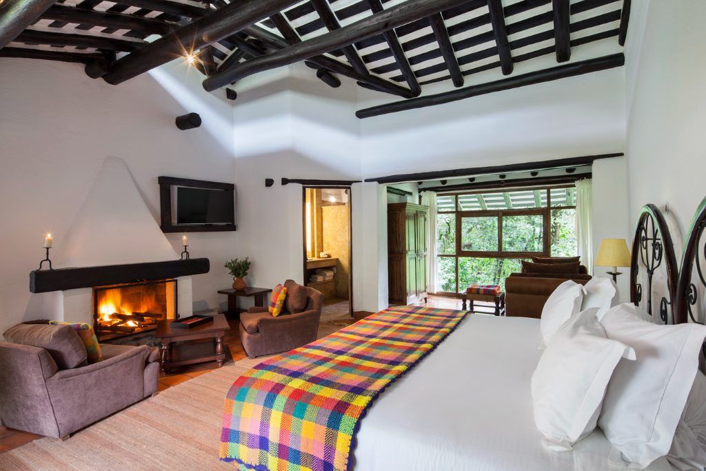 View of luxury suite at the Machu Picchu Inkaterra hotel