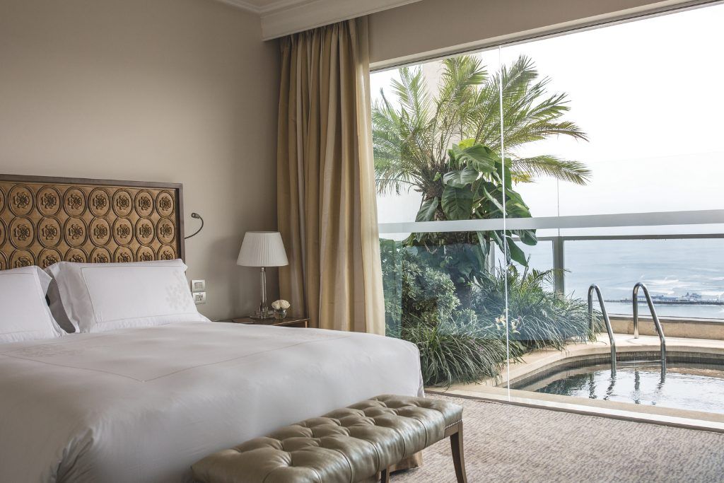 Luxury suite at Lima's luxury Miraflores Park Hotel in Peru