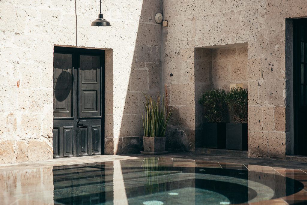 Beautiful pool at Peru's luxury CIRQA hotel in Arequipa