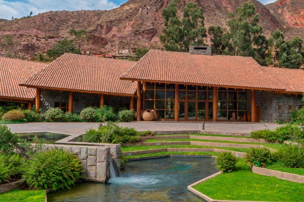 Exterior view of the luxury Tambo del Inka hotel in Peru's Sacred Valley