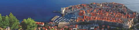 Aerial view of Dubrovnik during luxury tour of Croatia