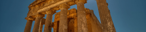 Close up of ancient ruins in Sicily during luxury tour