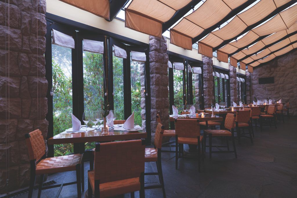 The dining room at Sanctuary Lodge