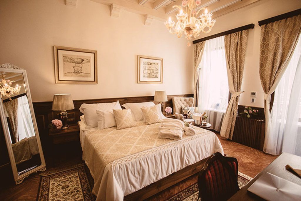 One of the bedrooms at the Cardo Hotel.
