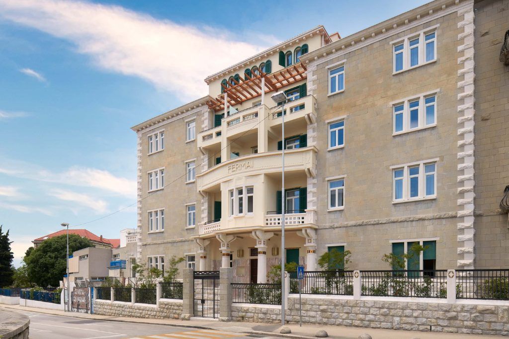 The exterior of the Hotel Fermai in Split.