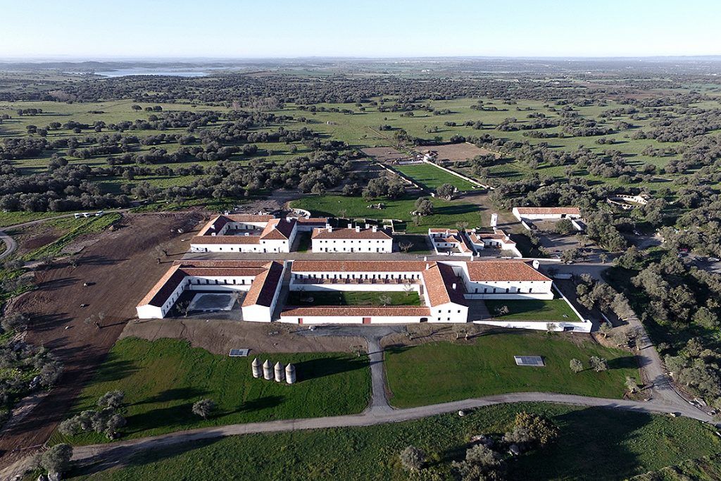 An aerial view of São Lourenço do Barrocal.