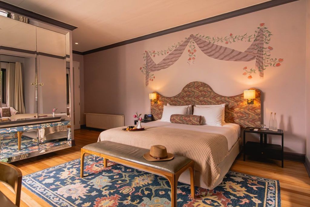 One of the rooms at the luxury hotel The Aubrey.