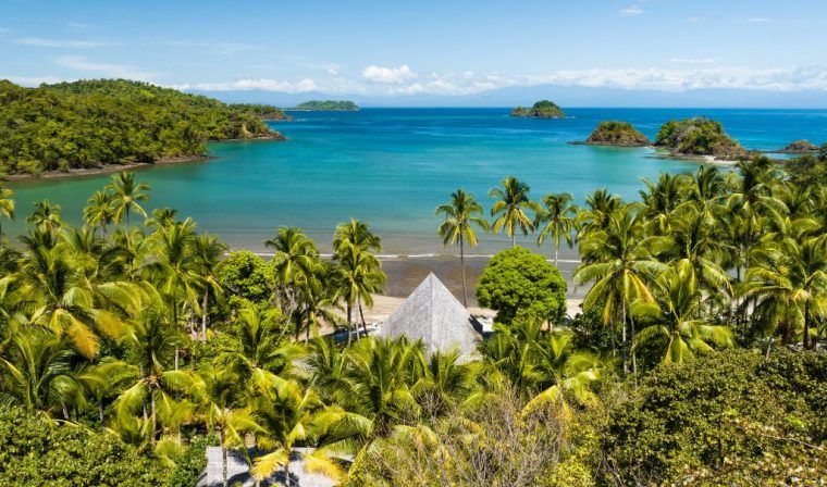 A view of the island on Islas Secas.