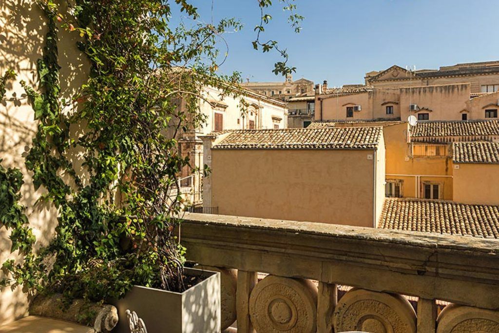 A view from one of the balconies at the Seven Rooms Villadorata.