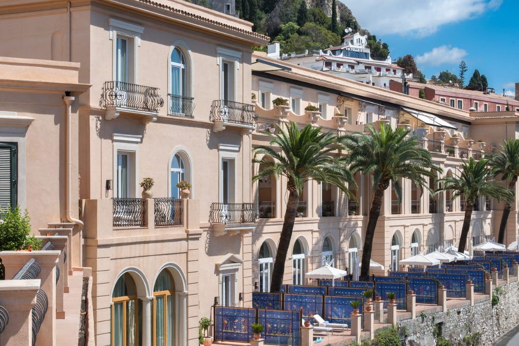 The exterior of the San Domenico Four Seasons in Taormina.