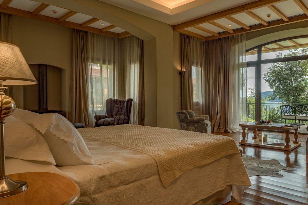 One of the rooms of the Villa Beluno in Bariloche, Argentina.