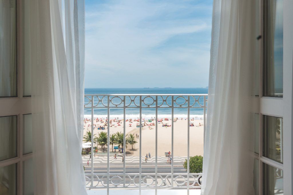 View from one of the room balcones at Copacabana Palace in Rio de Janeiro.